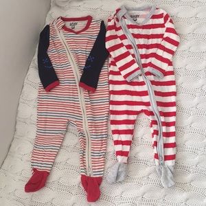 Cotton On 2 baby pajama sleepers with zippers